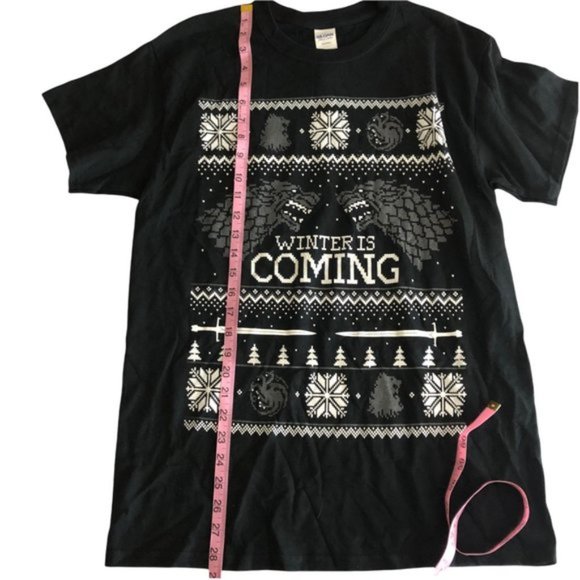 NWT Game of Thrones Winter is Coming Short Sleeve Black Tee size Medium - Picture 5 of 7